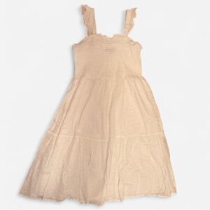 Eloquii NWT White Sundress Ruffle Sleeves Smocked